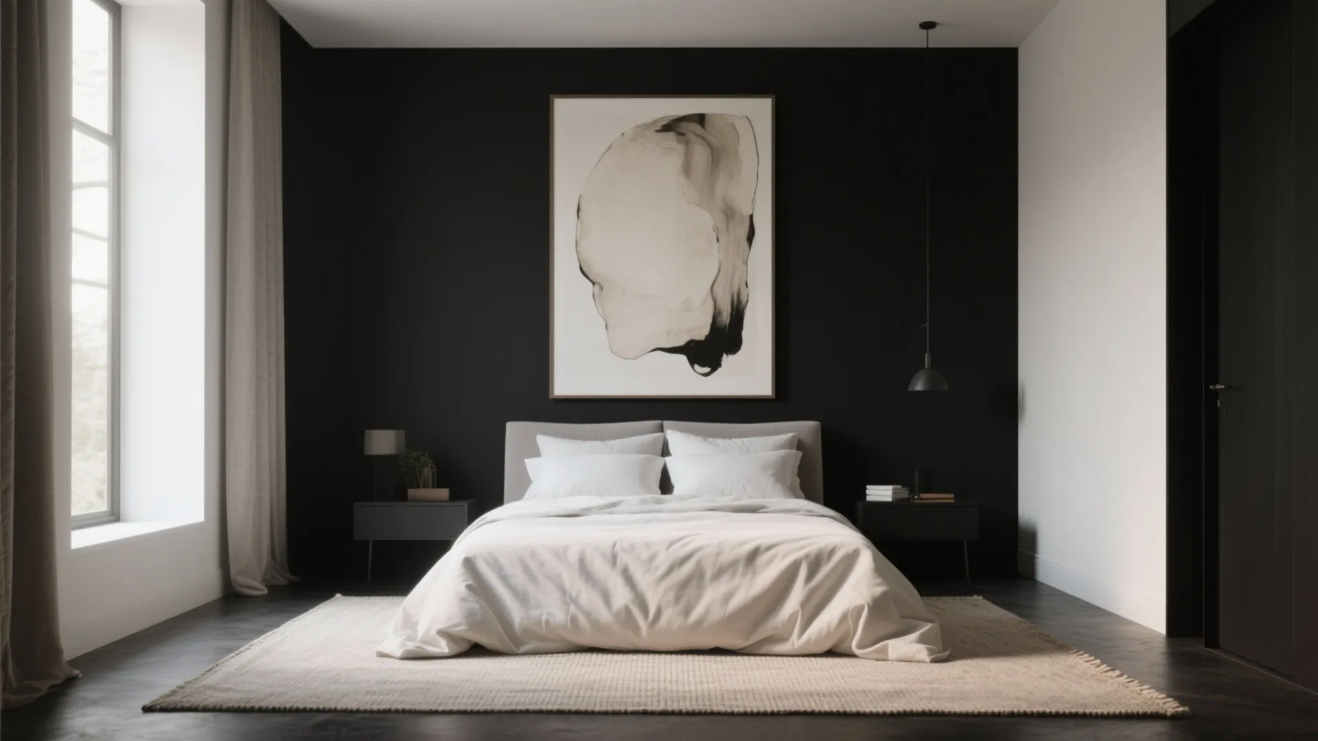 4. Contrast with soft neutrals and art