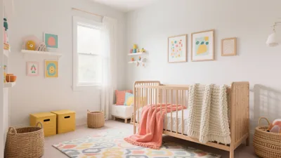 Soft and Playful Nursery Design with Natural Wood