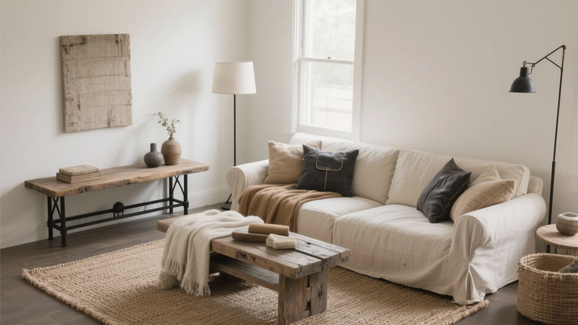 1) Rustic Neutrals + Layered Textures