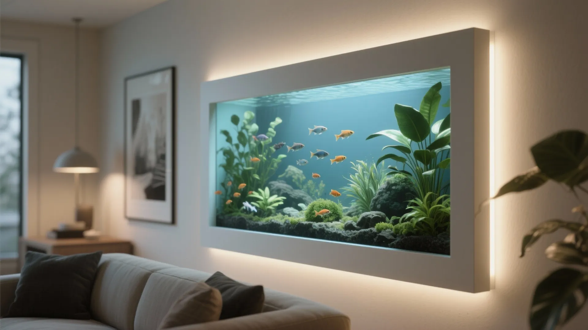 5. Floating Wall Niche Aquarium