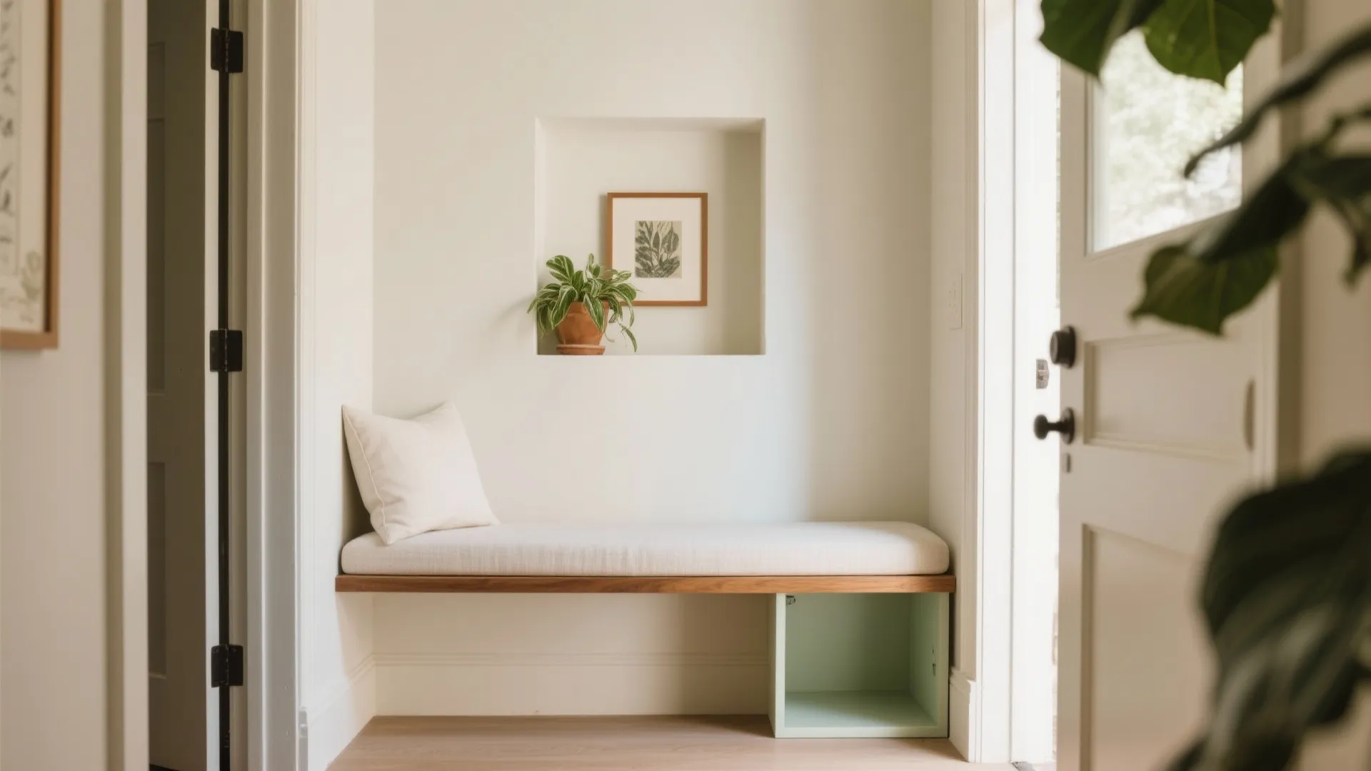 Niche + Bench Combo (Storage Meets Seating)