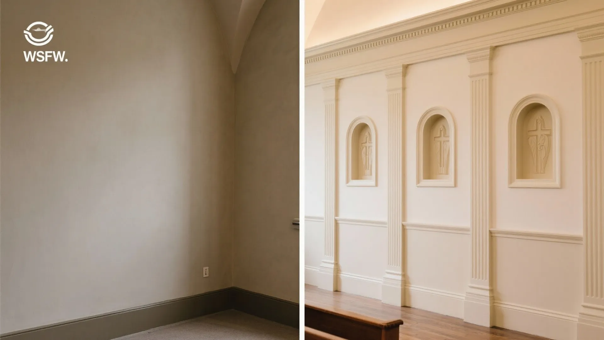 Painted Pilasters and Arched Niches (Subtle or Shallow)