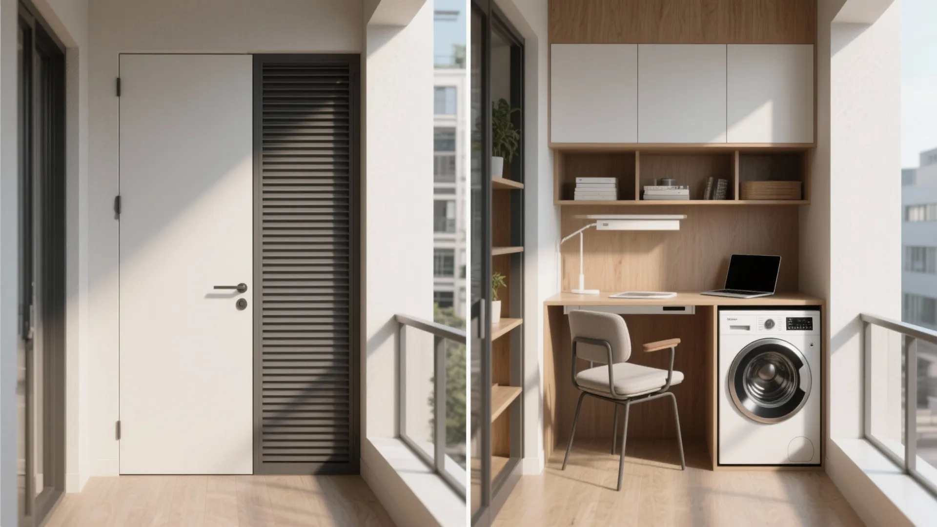 Flexible Utility: Laundry Niche, Micro-Office, or Fitness Corner