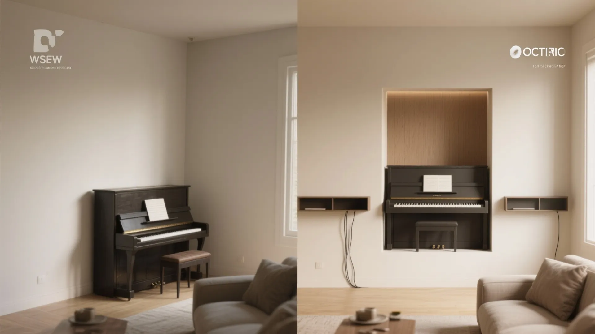 5. Recessed niche or slim console integration