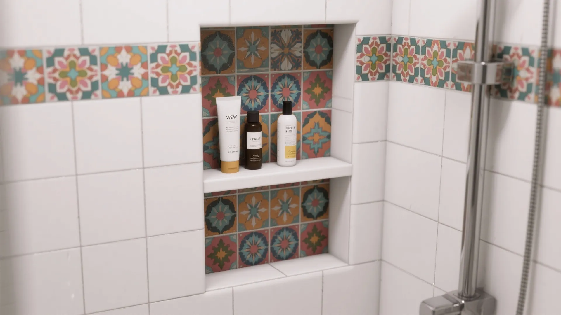4. Add a Niche with Contrasting Tiles