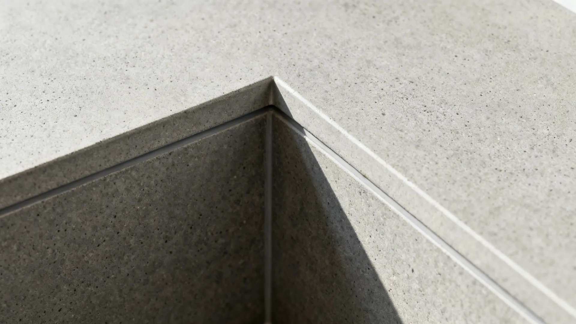 Recessed Niche Shelves in Cement Backsplash