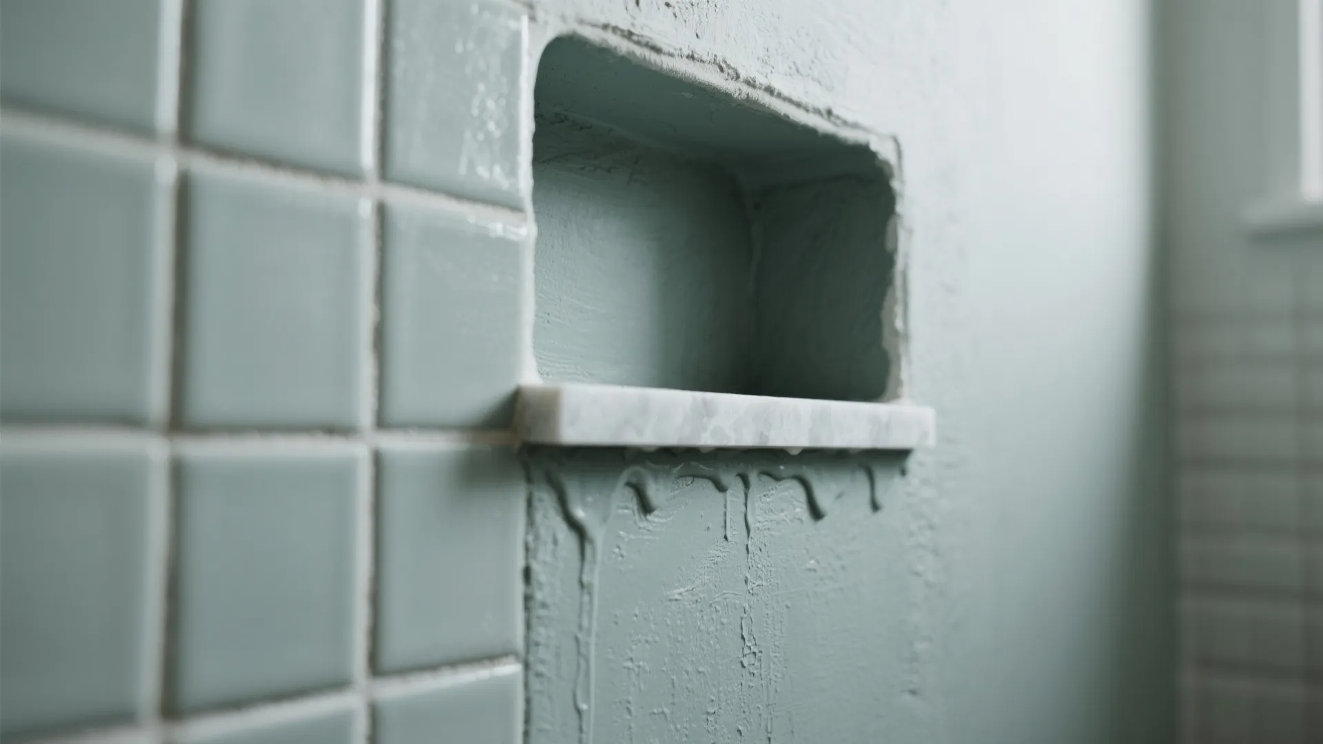 POP Niche with Tiled Back and Integrated Shelf