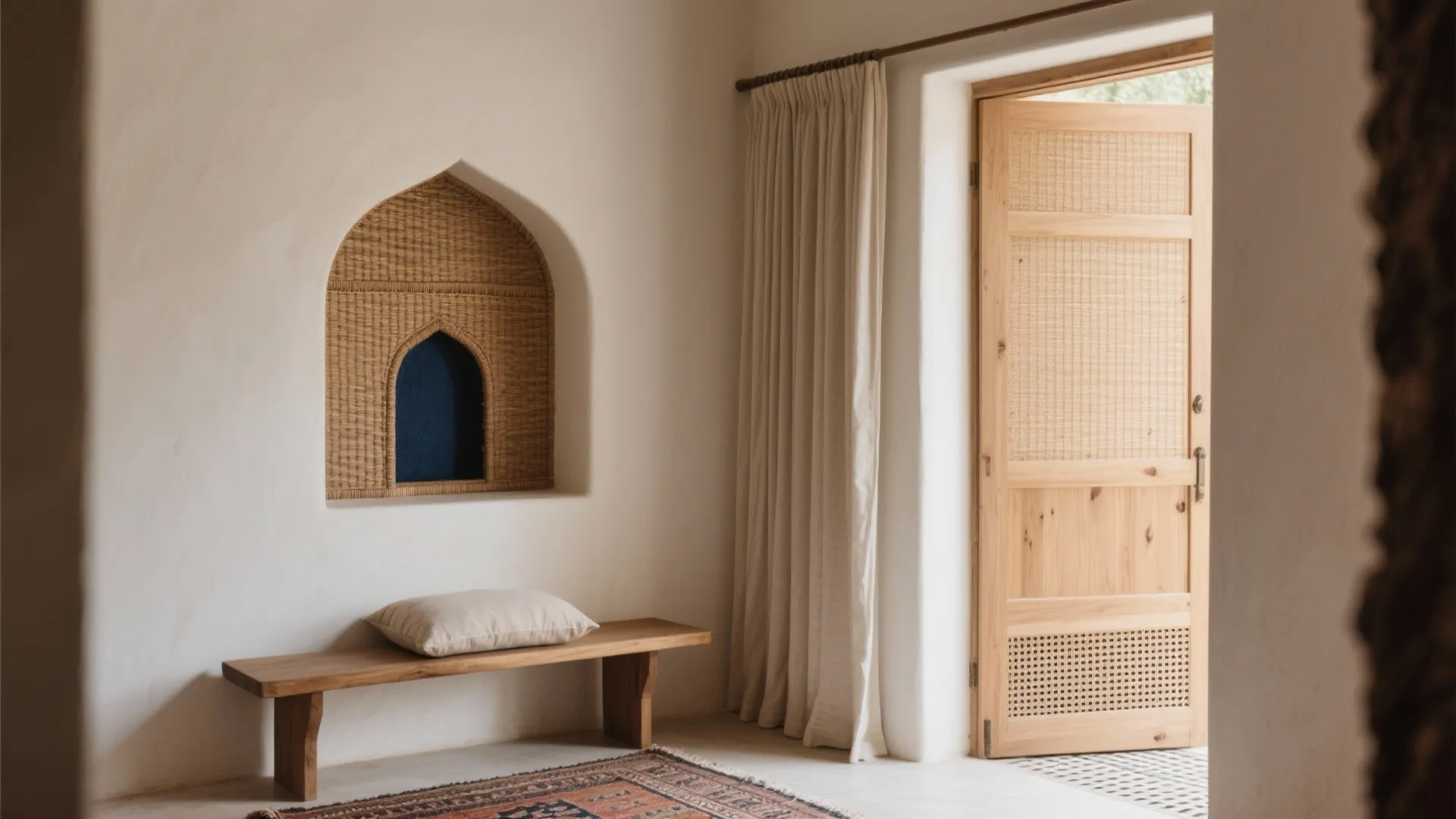 Idea 1: Carve a quiet niche with a focal wall