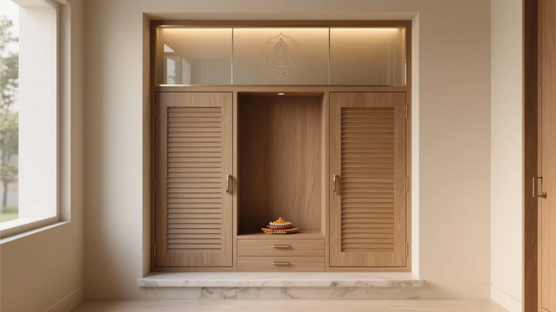 Minimal Niche Front with Concealed Storage