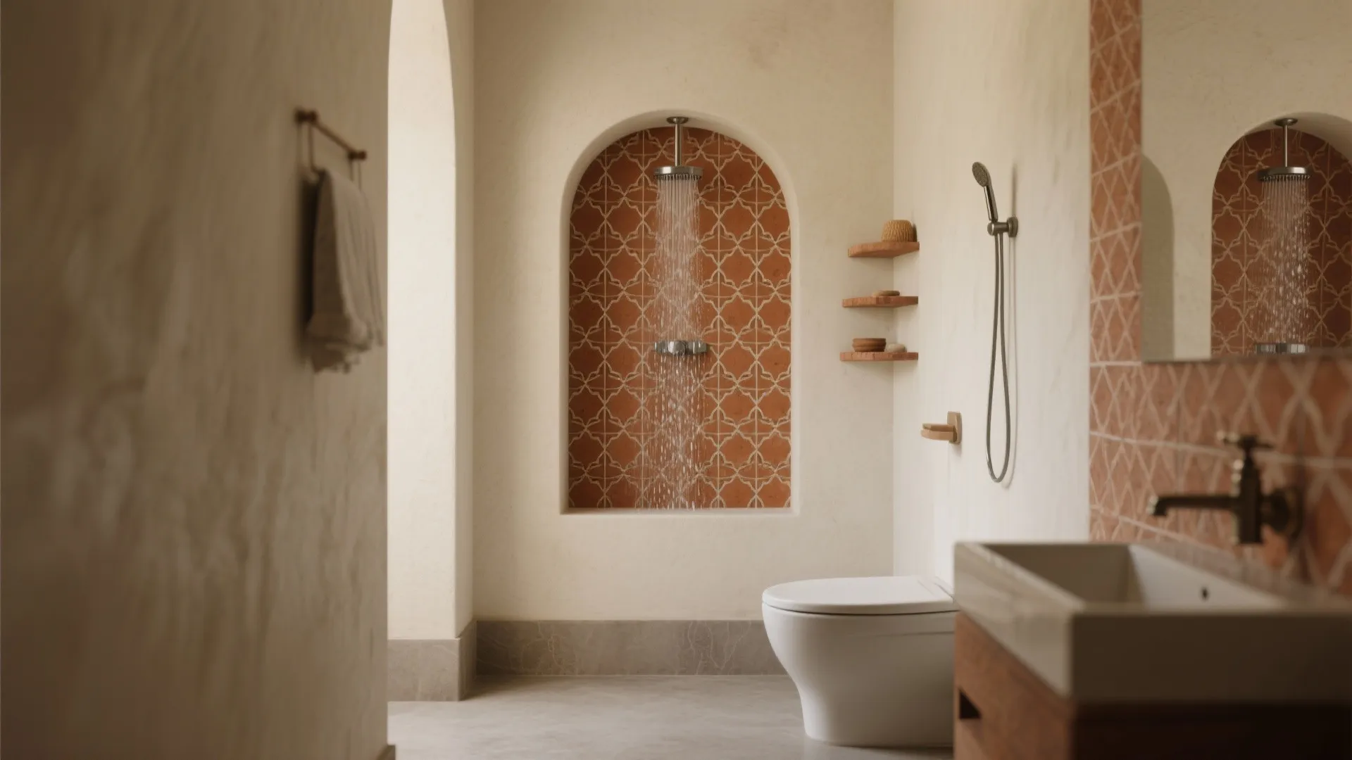 Pattern Accent Niche with Kerala Warmth