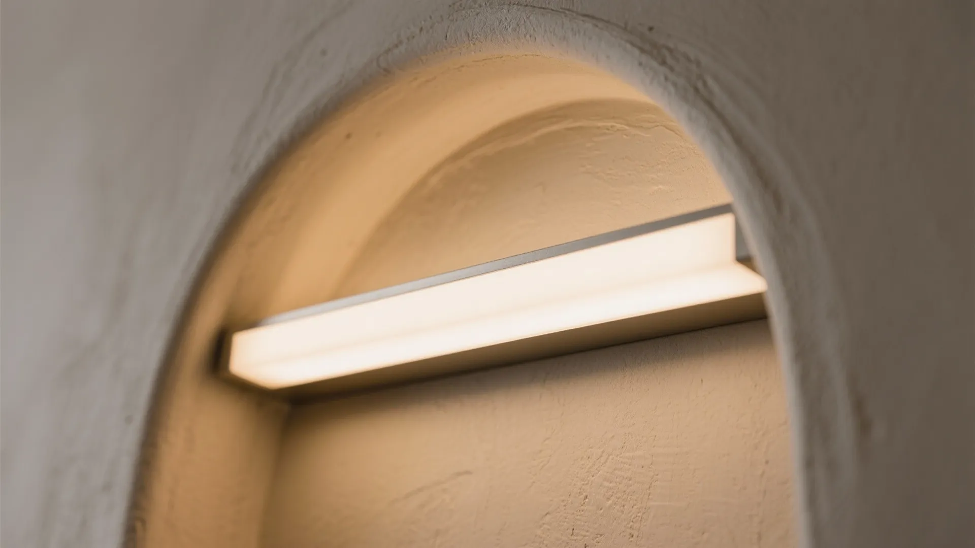 Arched Niche Lighting to Elongate the Hall