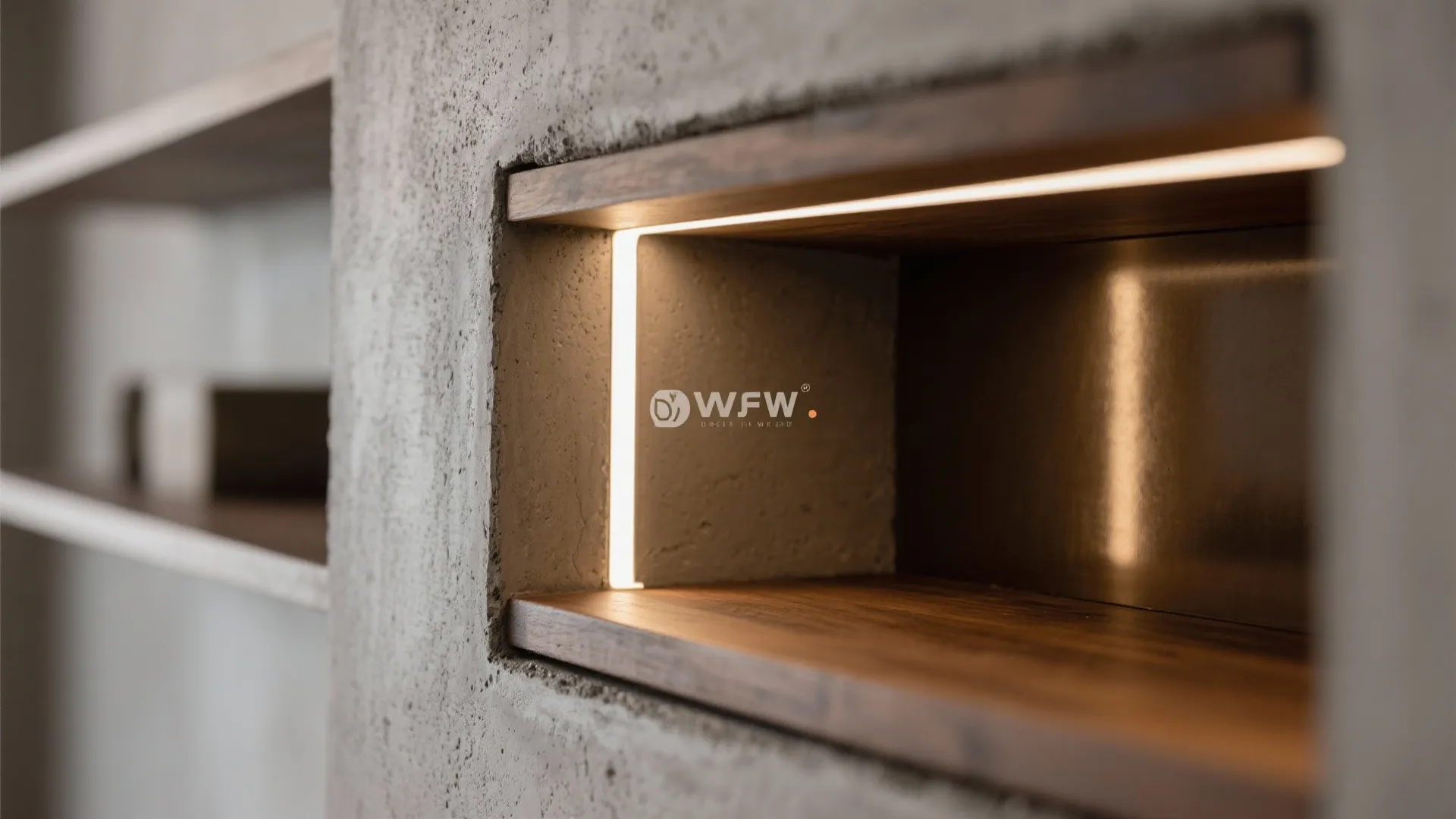 Built-in Niches: TV in a Recess with Side Storage