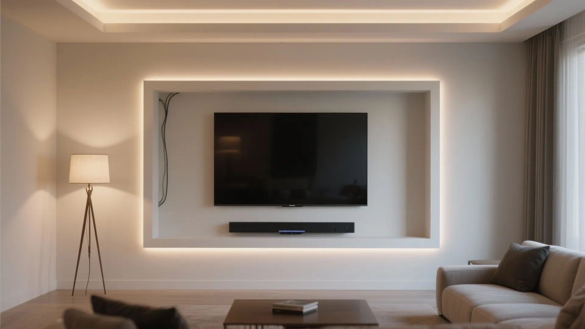 Built-In Niche with LED Perimeter Glow