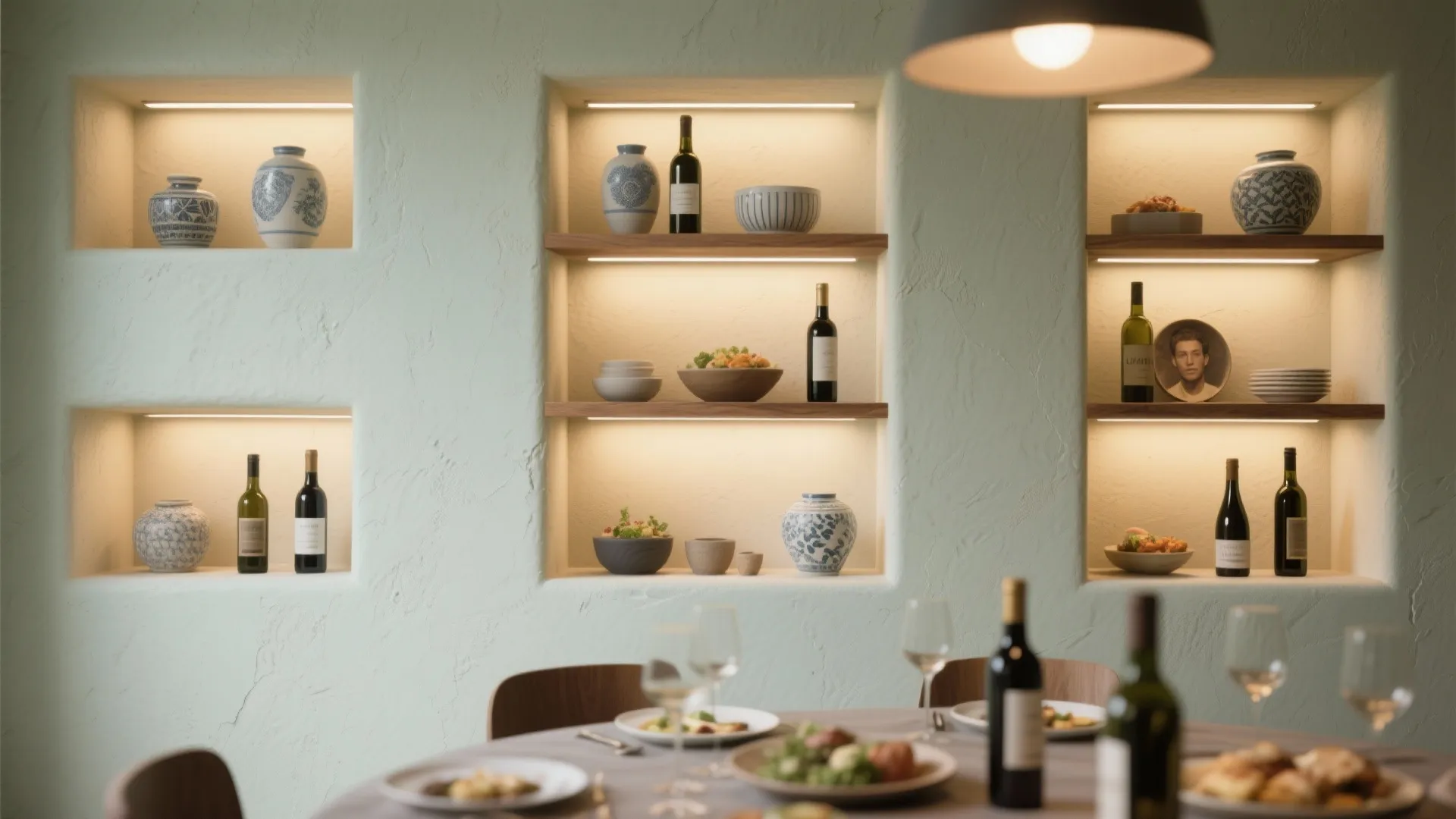 Built-In Niches with LED Wall Wash