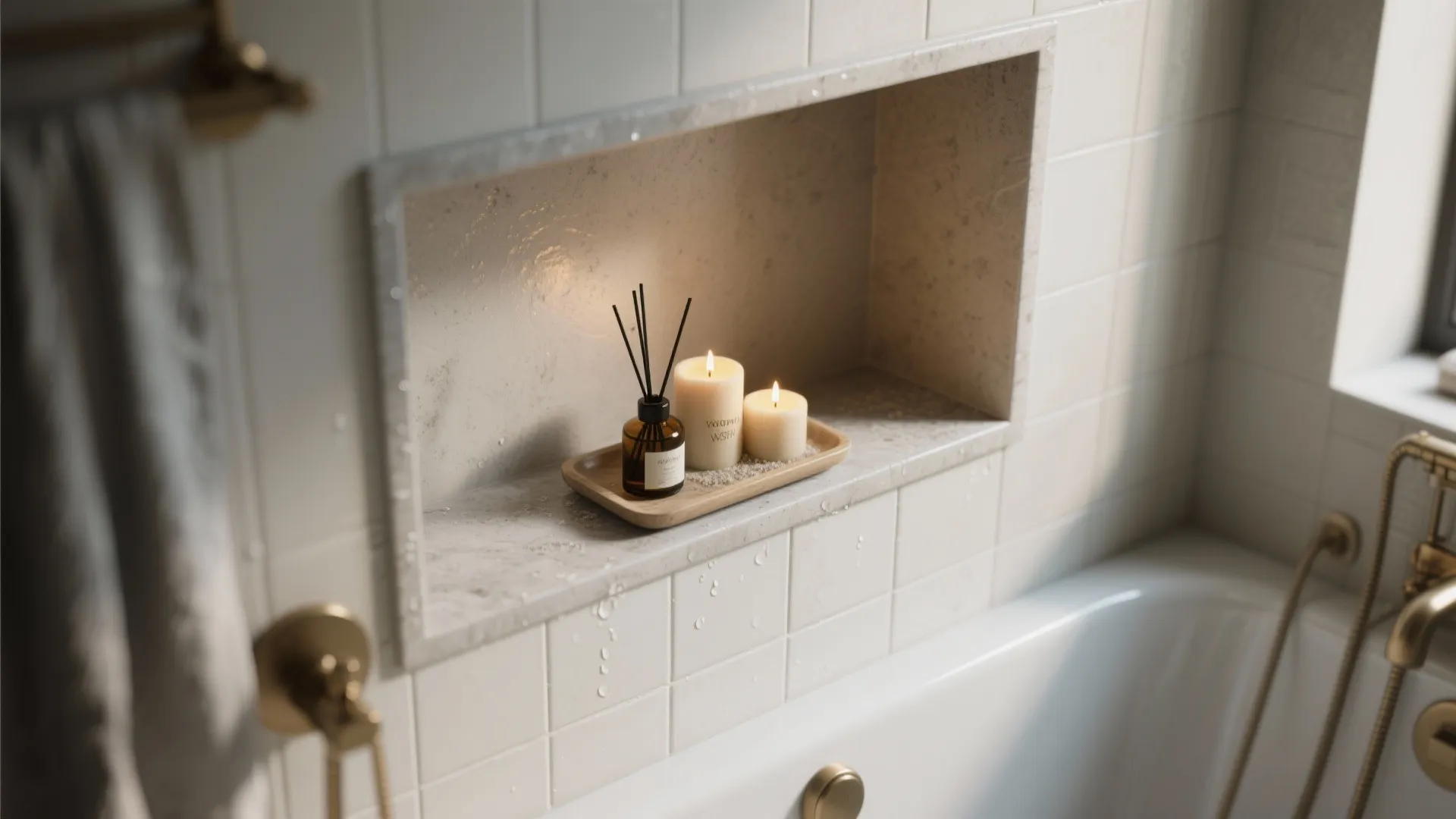 5. Built-in ledges or floating display niches