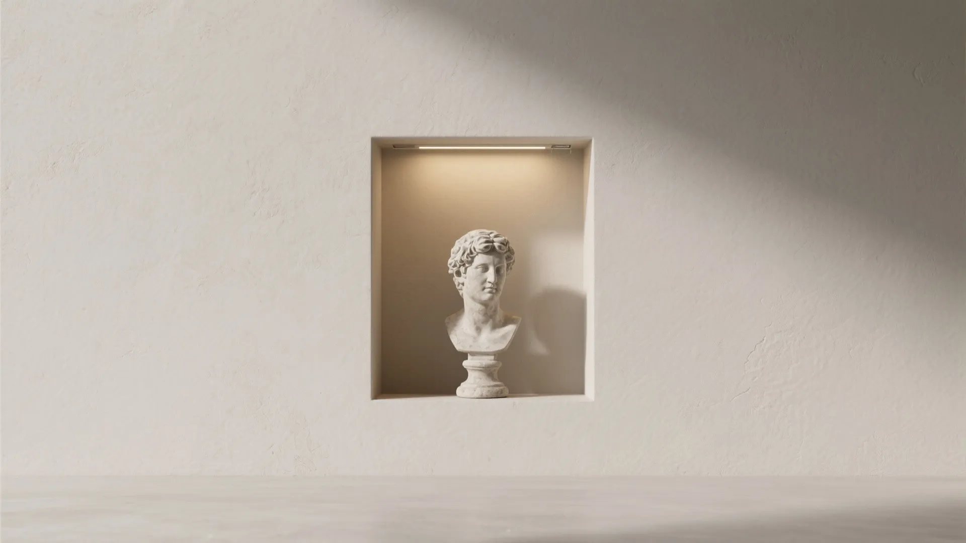 Minimalist Wall Niches with Integrated Lighting