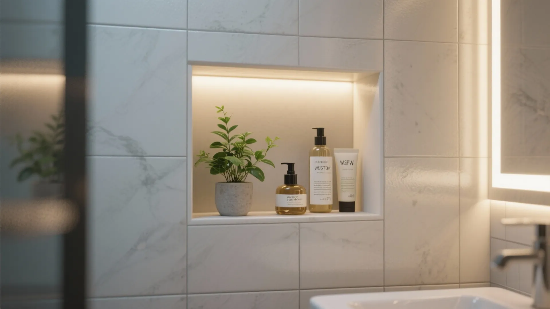 4. Built-In Niche Lighting