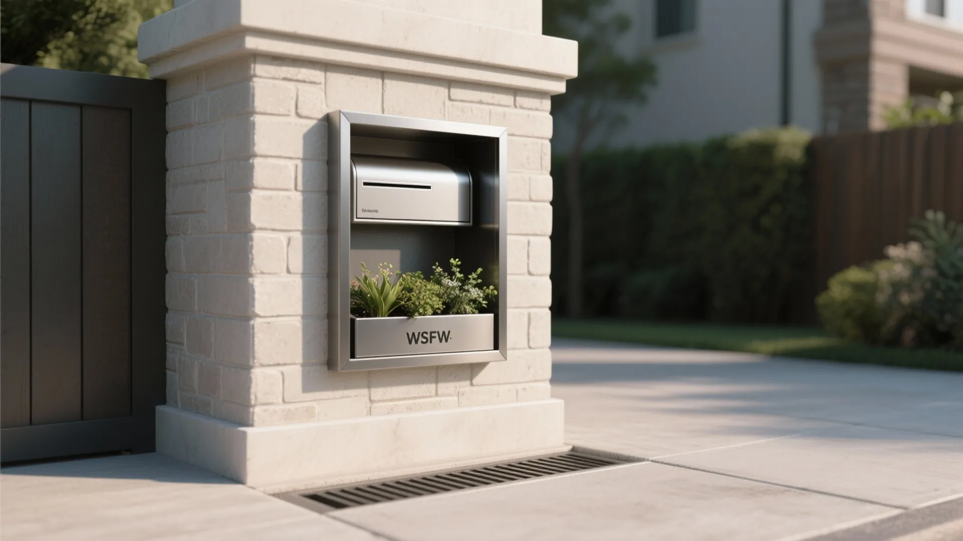 4) Slim Storage and Planter Columns