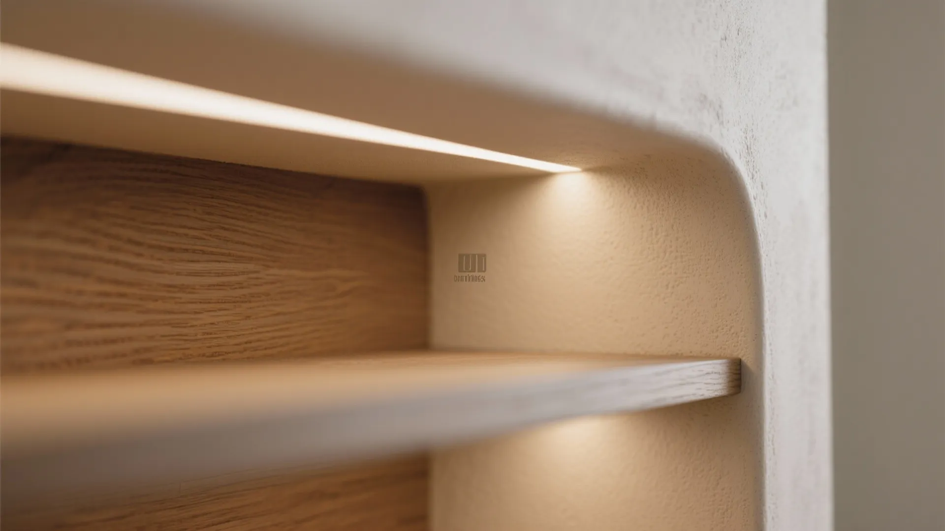 Curved Plaster Niche with Soft Lighting