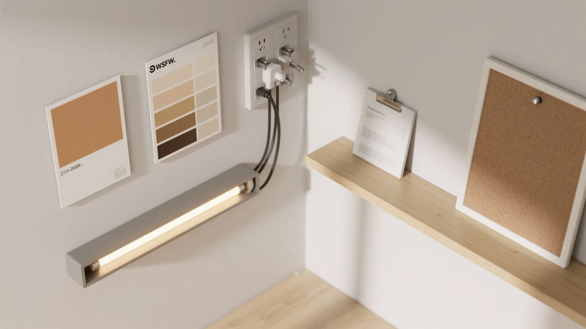 Functional niche: mail, keys, and a slim charging ledge