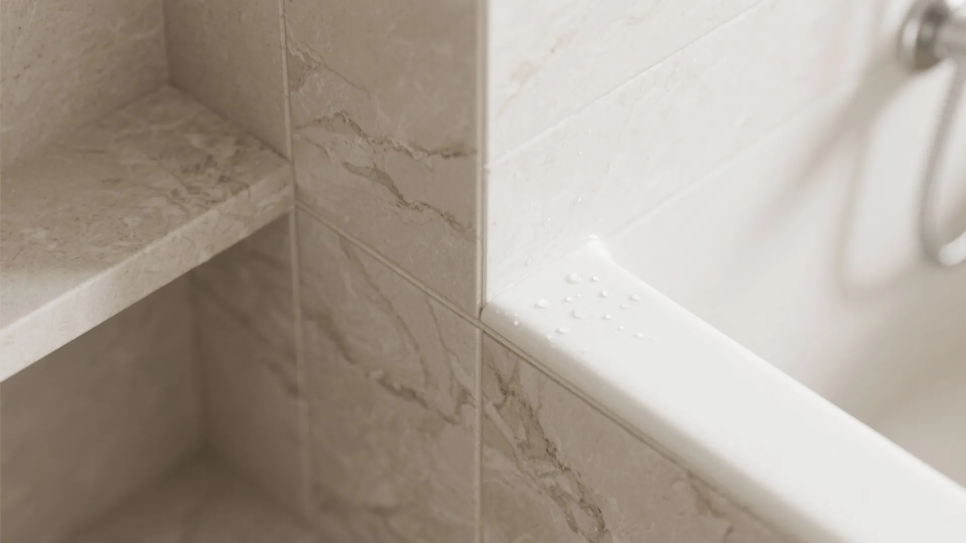 Recessed Shower Niche With Mitered Edges