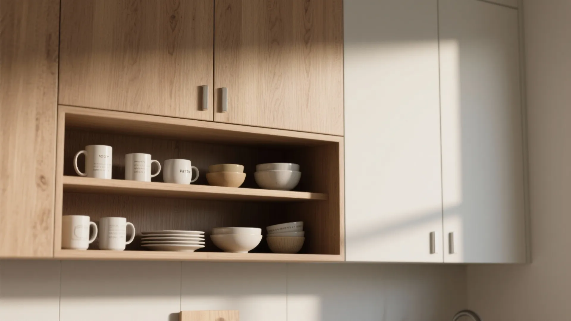 5. Mix open niches with closed doors for flexible storage