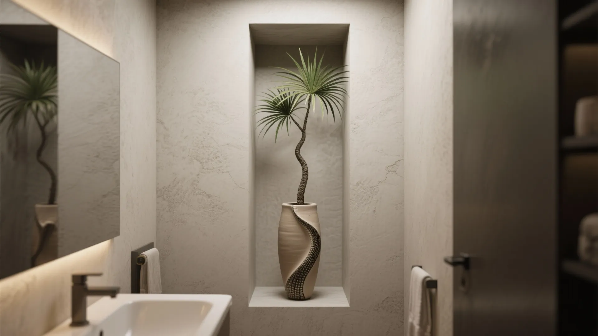 5. Statement planter in a niche