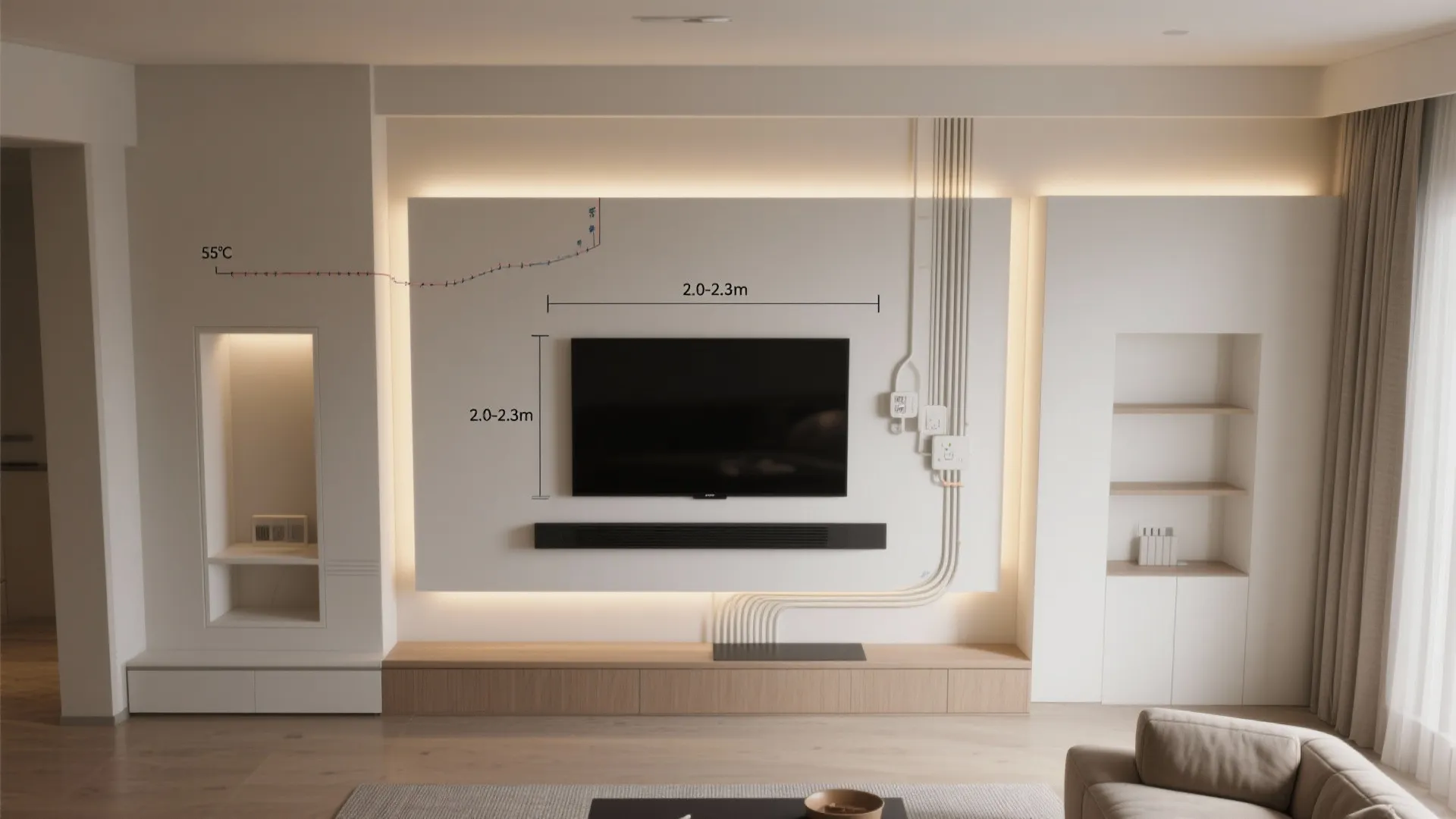 Built-in Niches with LED Backlight