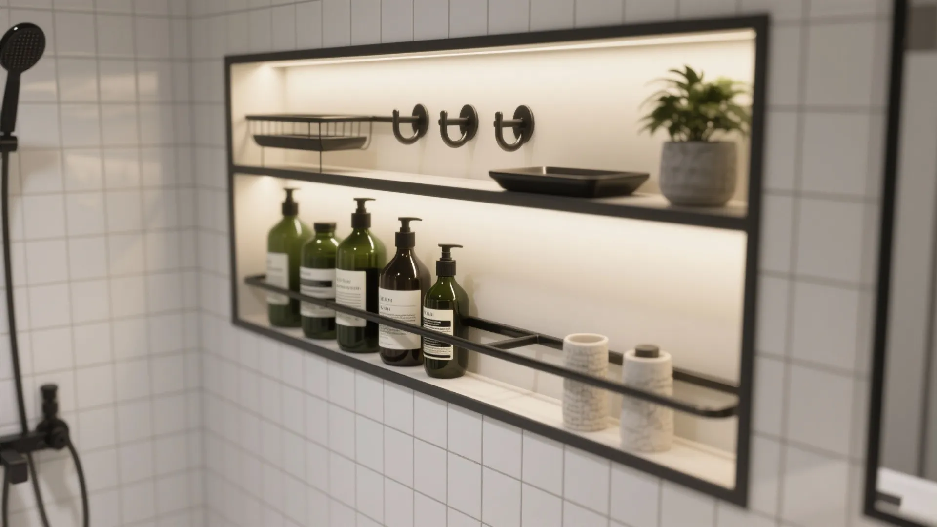 Recessed Niches and Modular Rail Storage