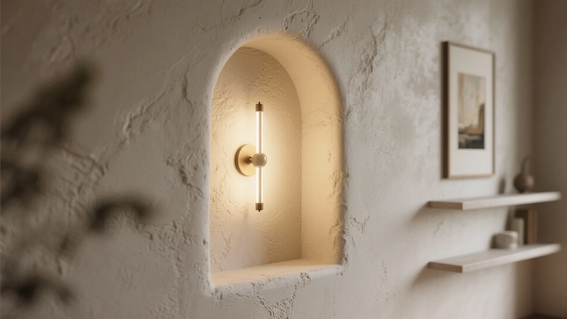 1. Integrated Niche Sconces