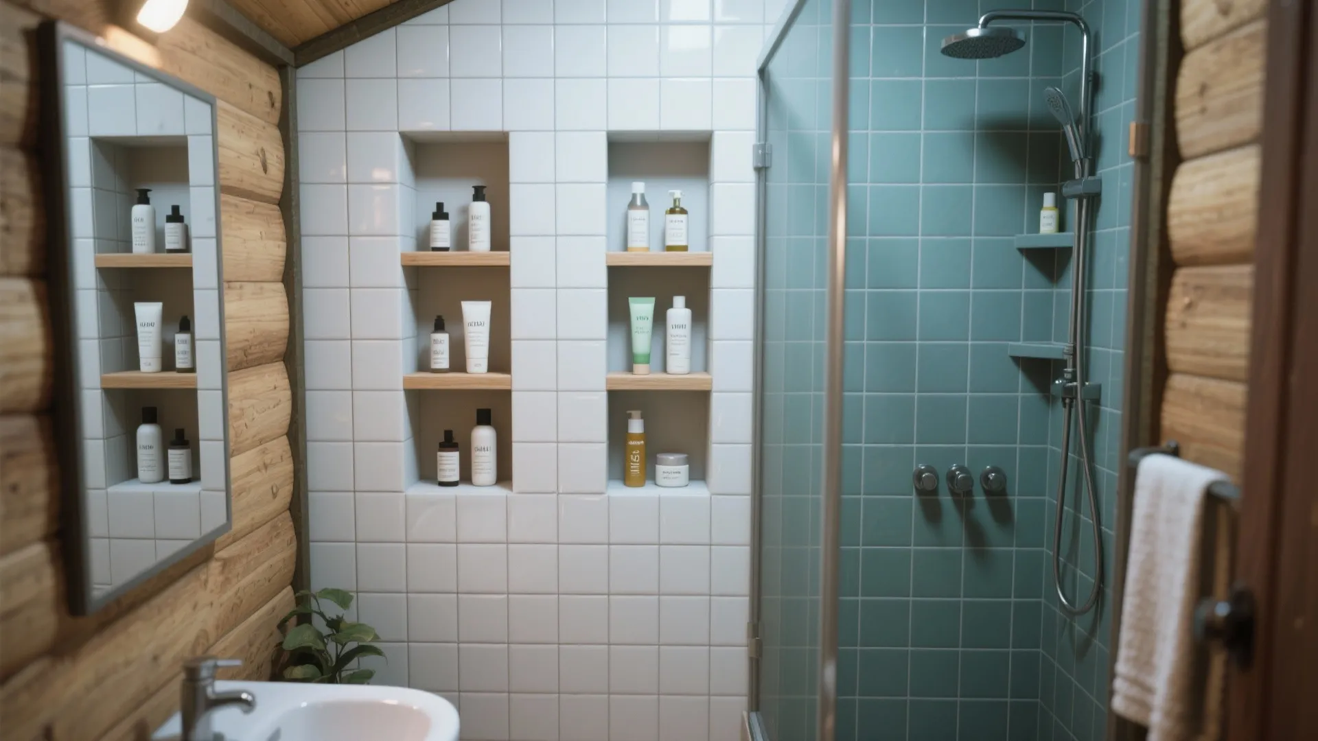 10. Built-in Niche Shelves