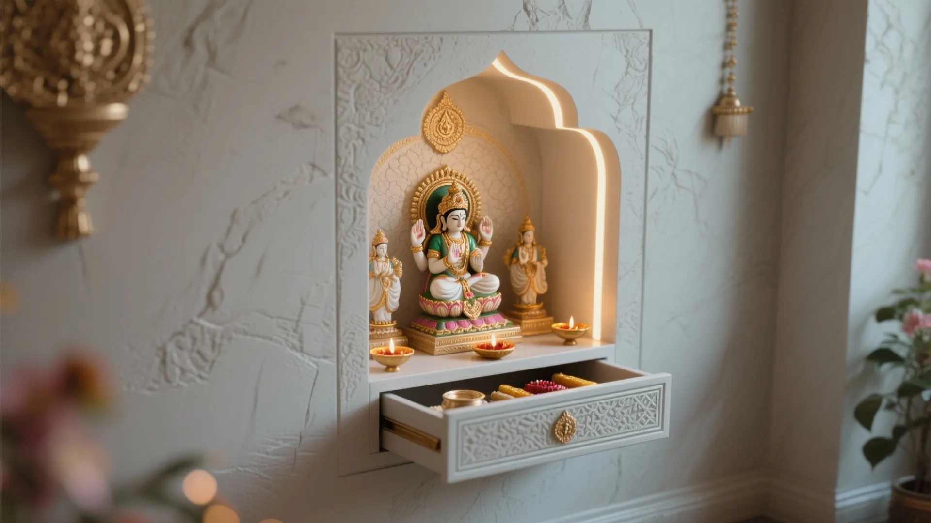 Wall Niches with Hidden Storage