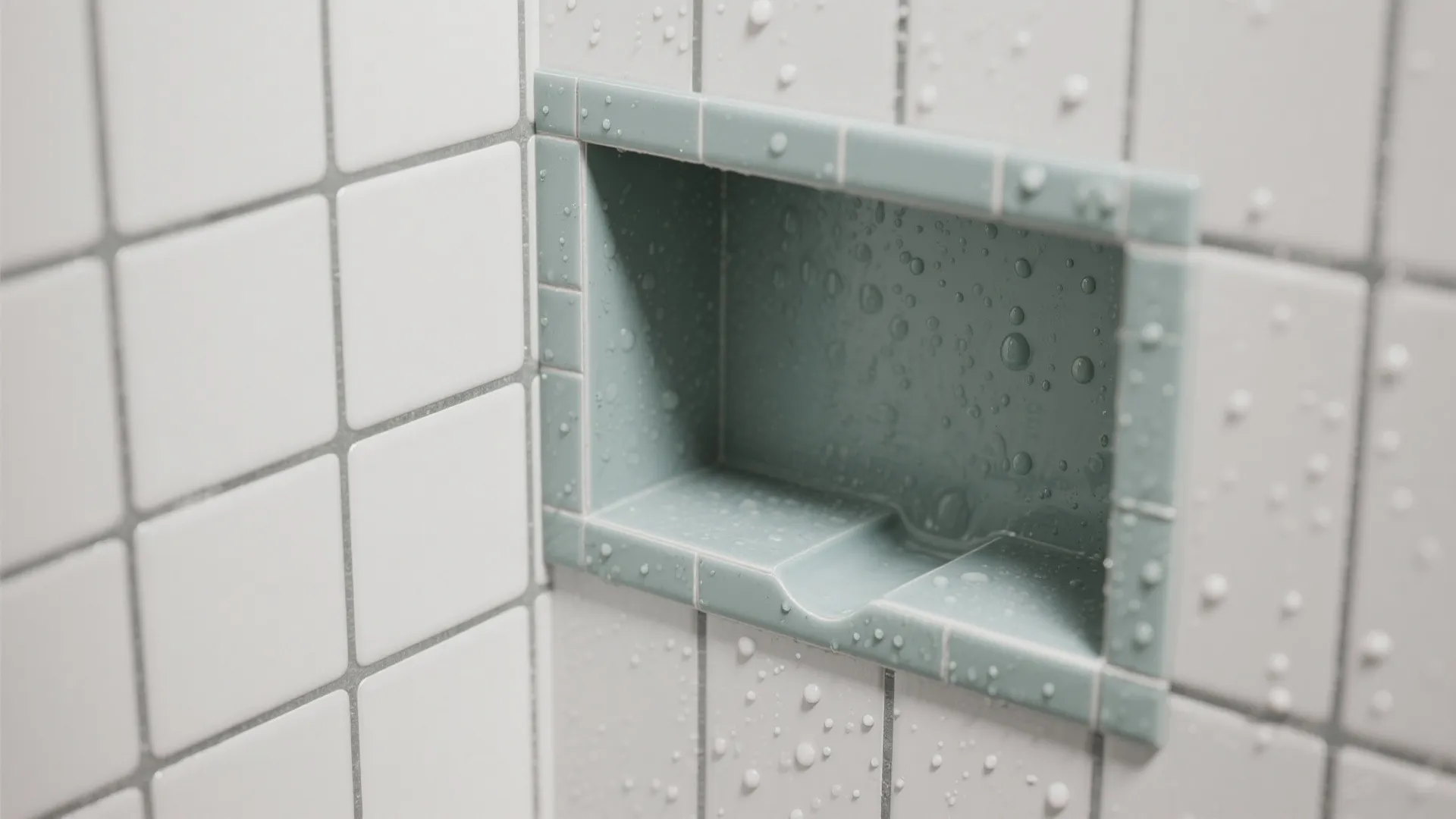 Recessed shower niches for zero-protrusion storage