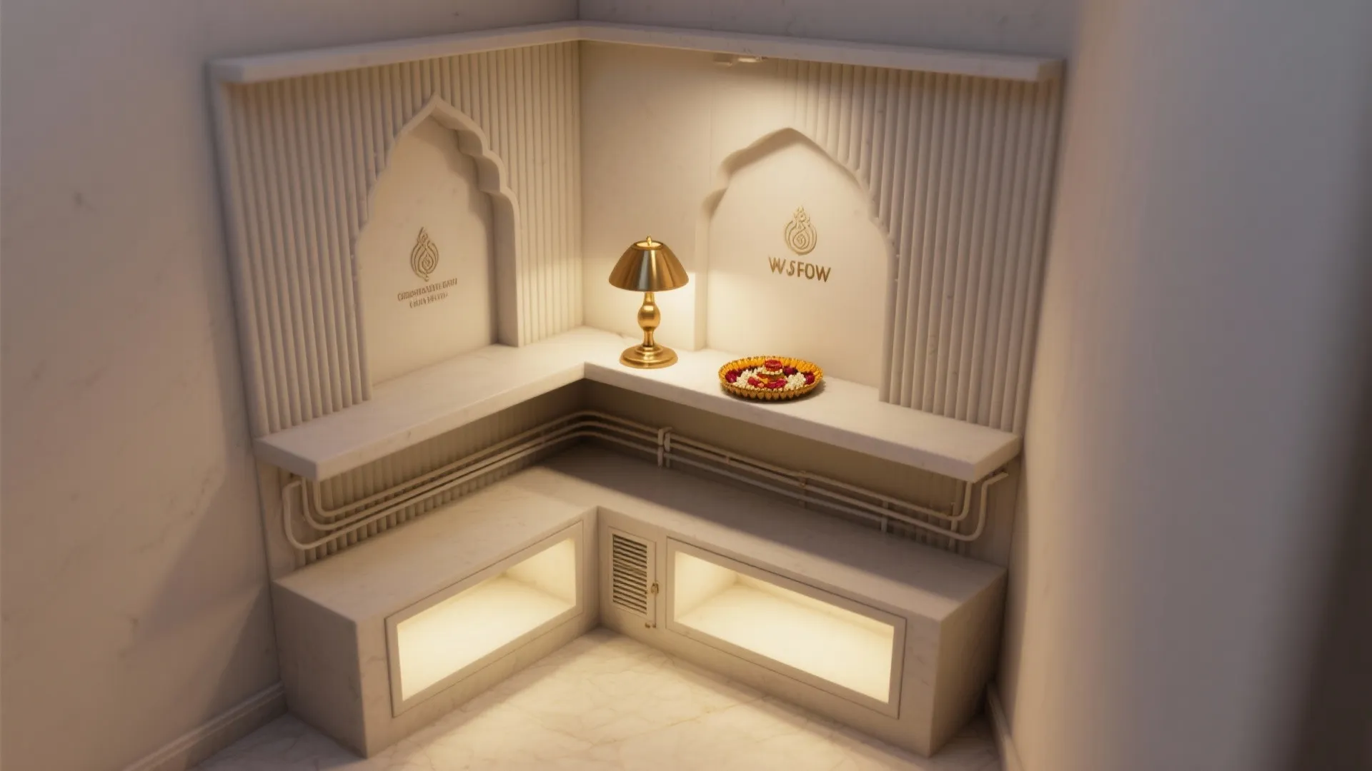 Minimal Niche Wall with Hidden Storage