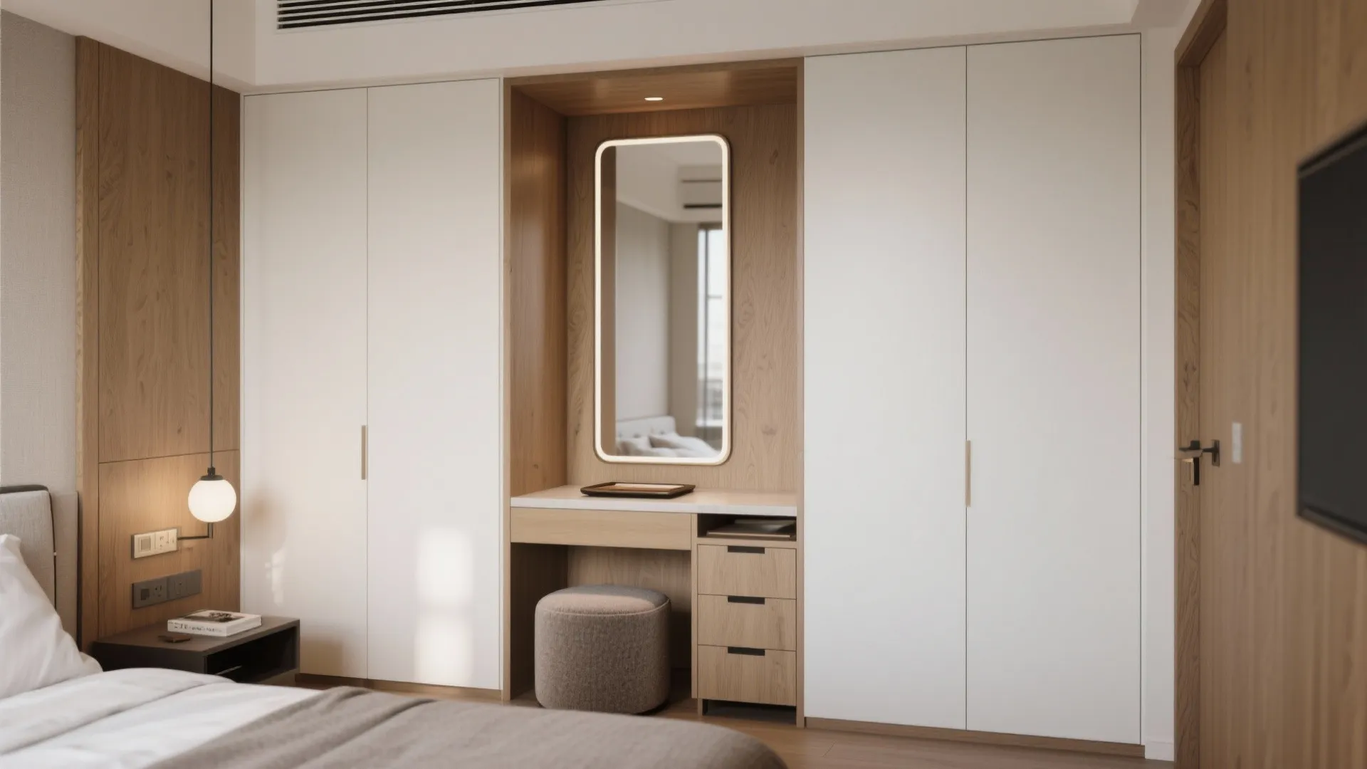 Recessed Niche Almirah + Dressing Mirror Combo