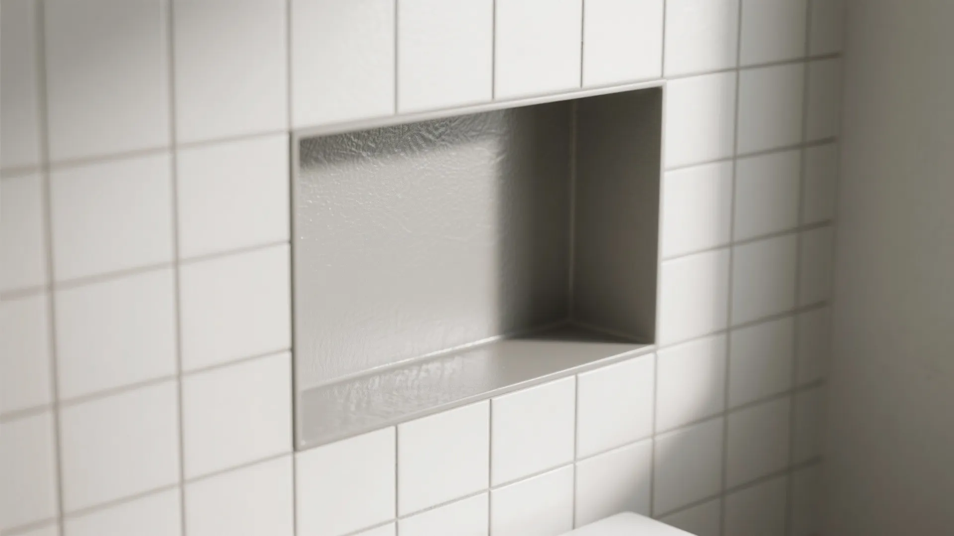 2) Half-height wall with niche storage