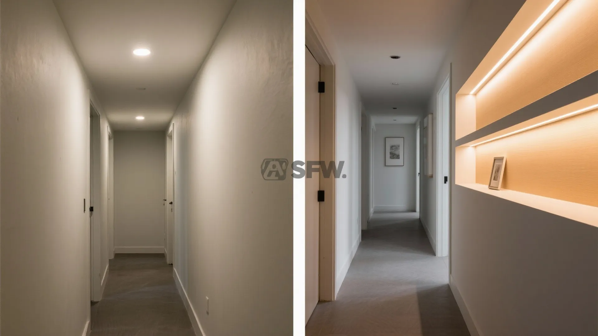 Shallow Upper Niches for Slim Storage and Scents