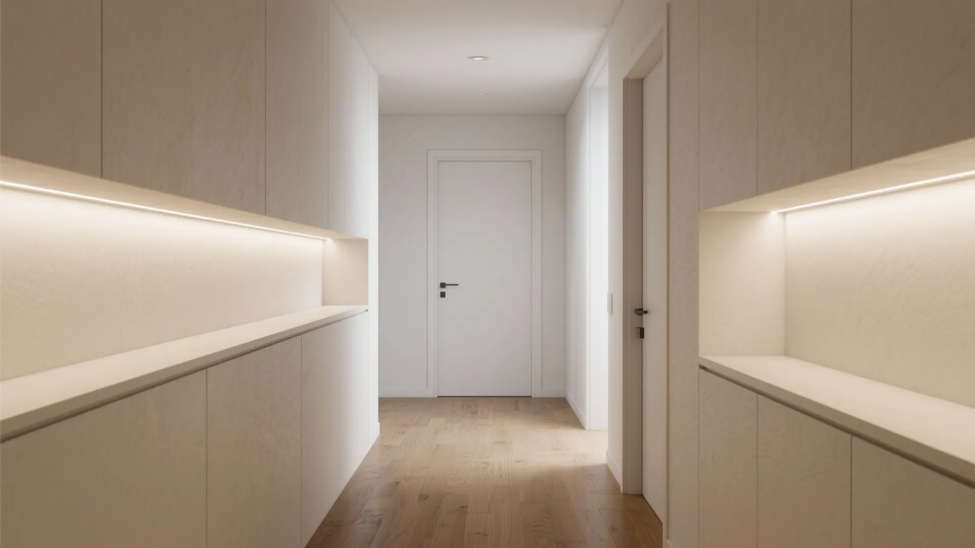 Integrated Plaster Niches and Flush Doors