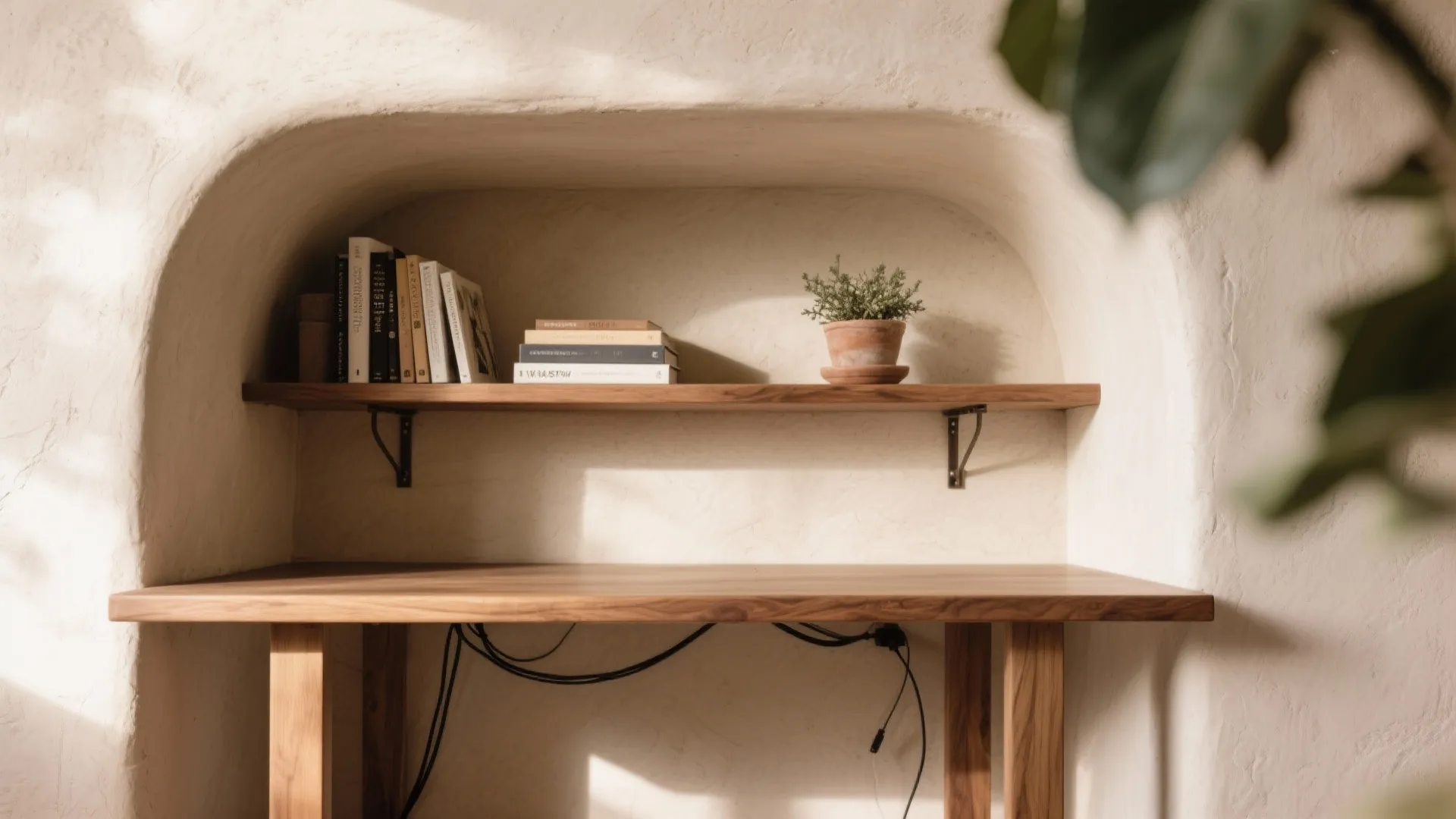 Built-In Nichos and Floating Desks