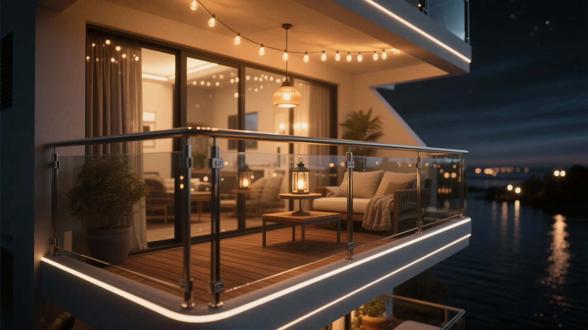 Night Mood: Layered Lighting + Weatherproof Finishes