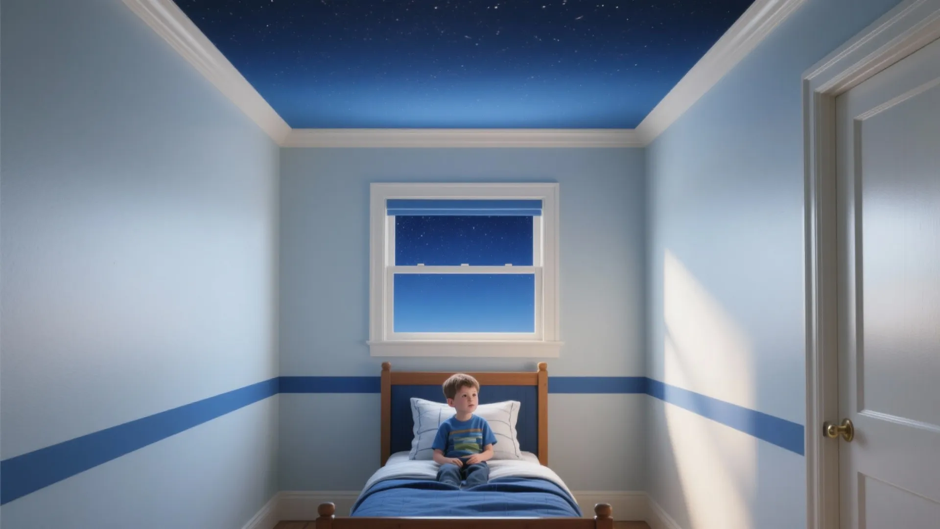 Night Sky Ceiling and Space Stripe for Imagination