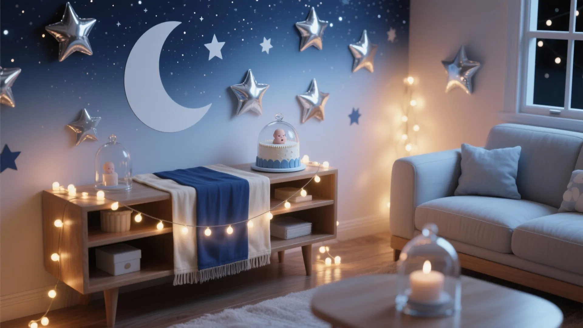 Night-Sky Glow with Soft Lights