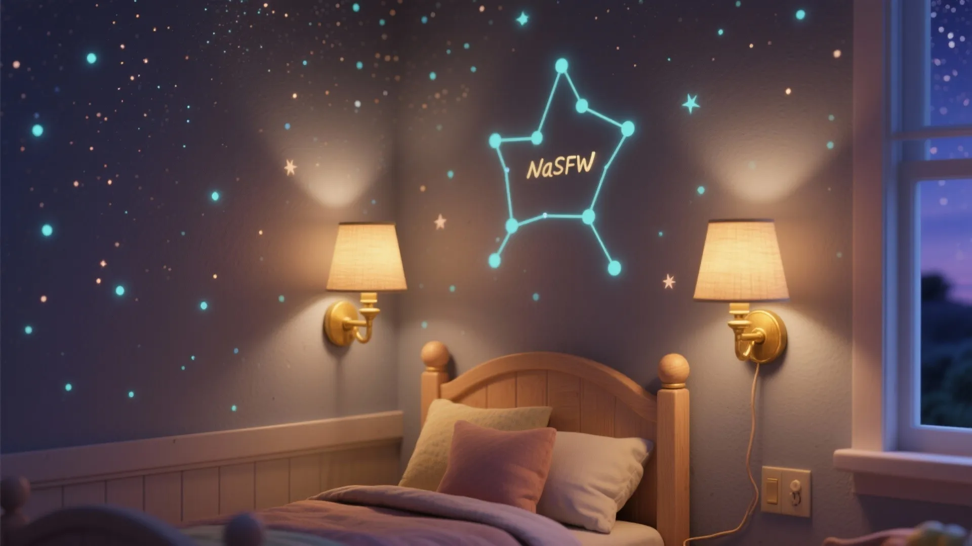 Idea 5: Night-sky glow with gentle task lights