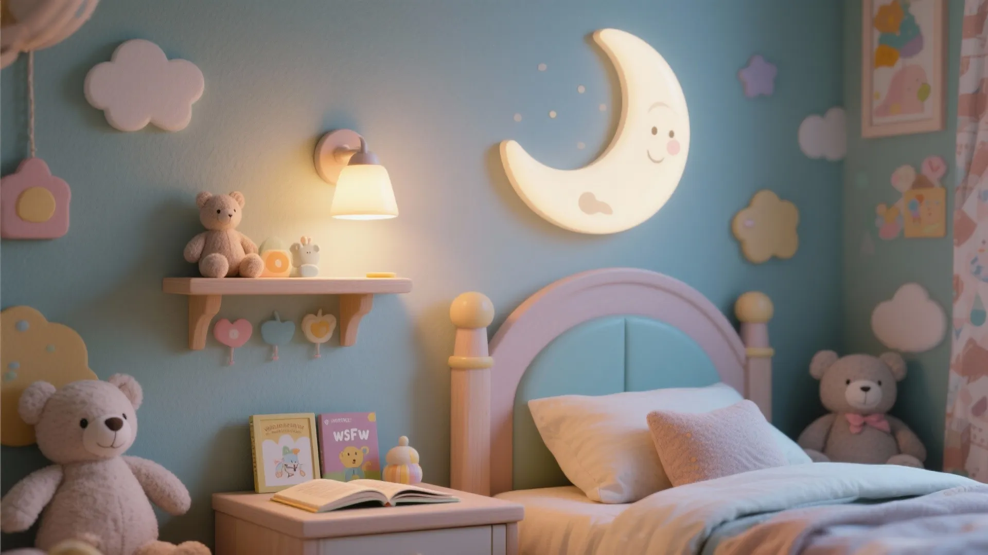 3. Fun-shaped nightlights and dimmable wall sconces
