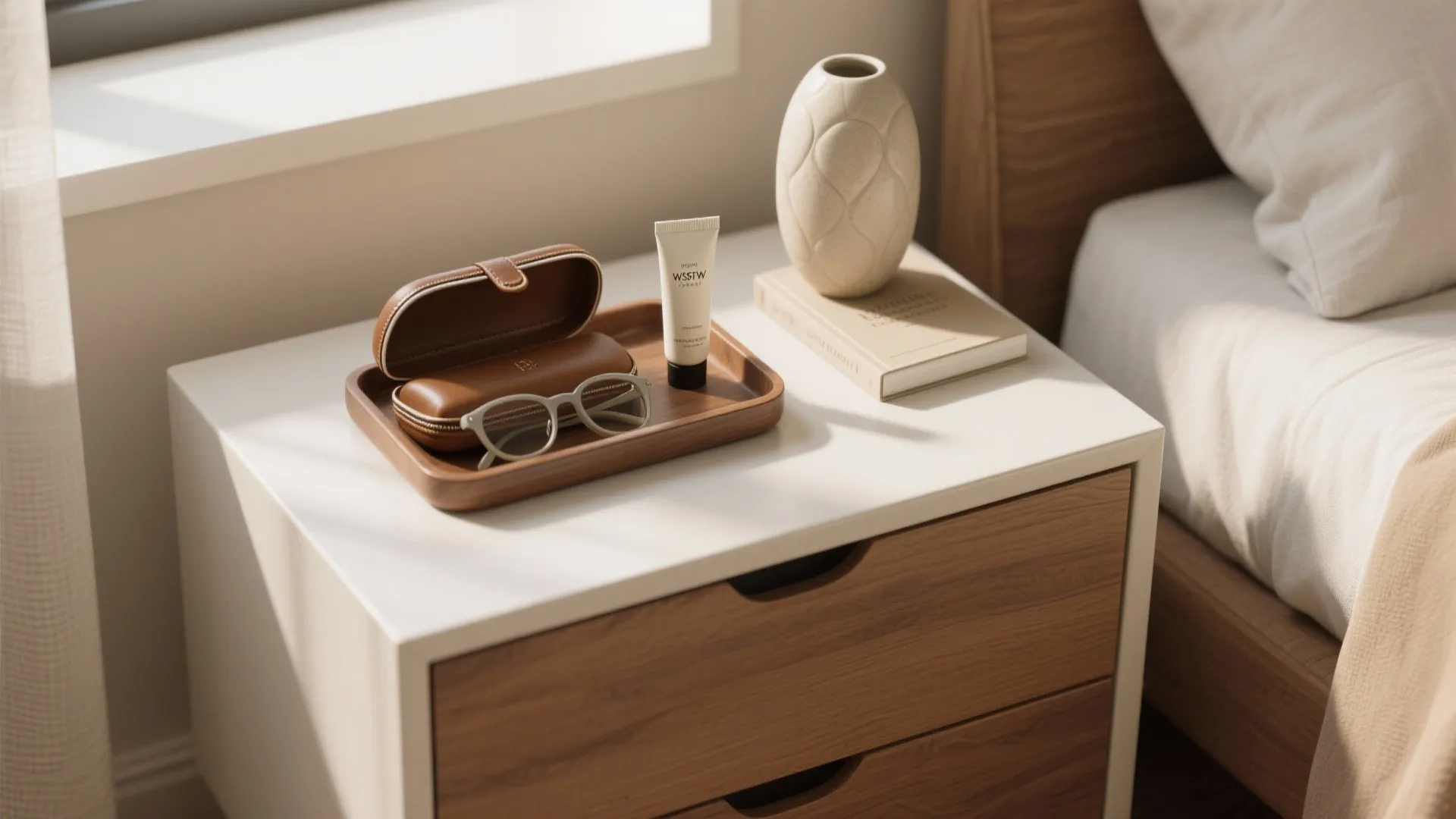 3. Curated Nightstand Tray