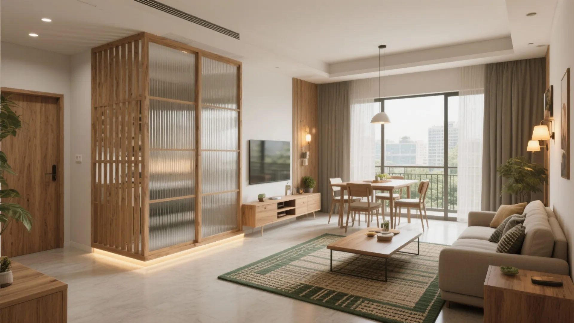 Open-plan Living with Light Partitions