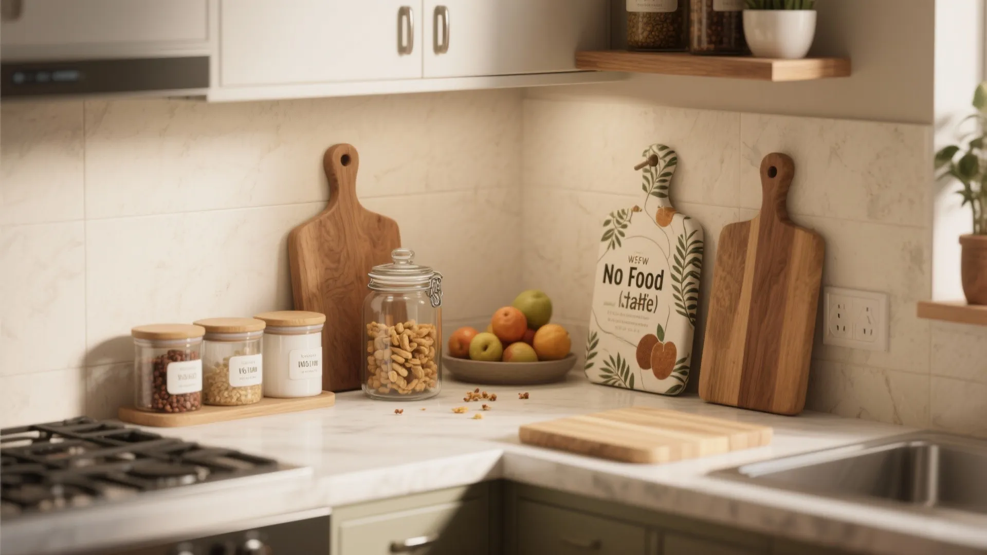 2. Keep counter zones strictly food-free