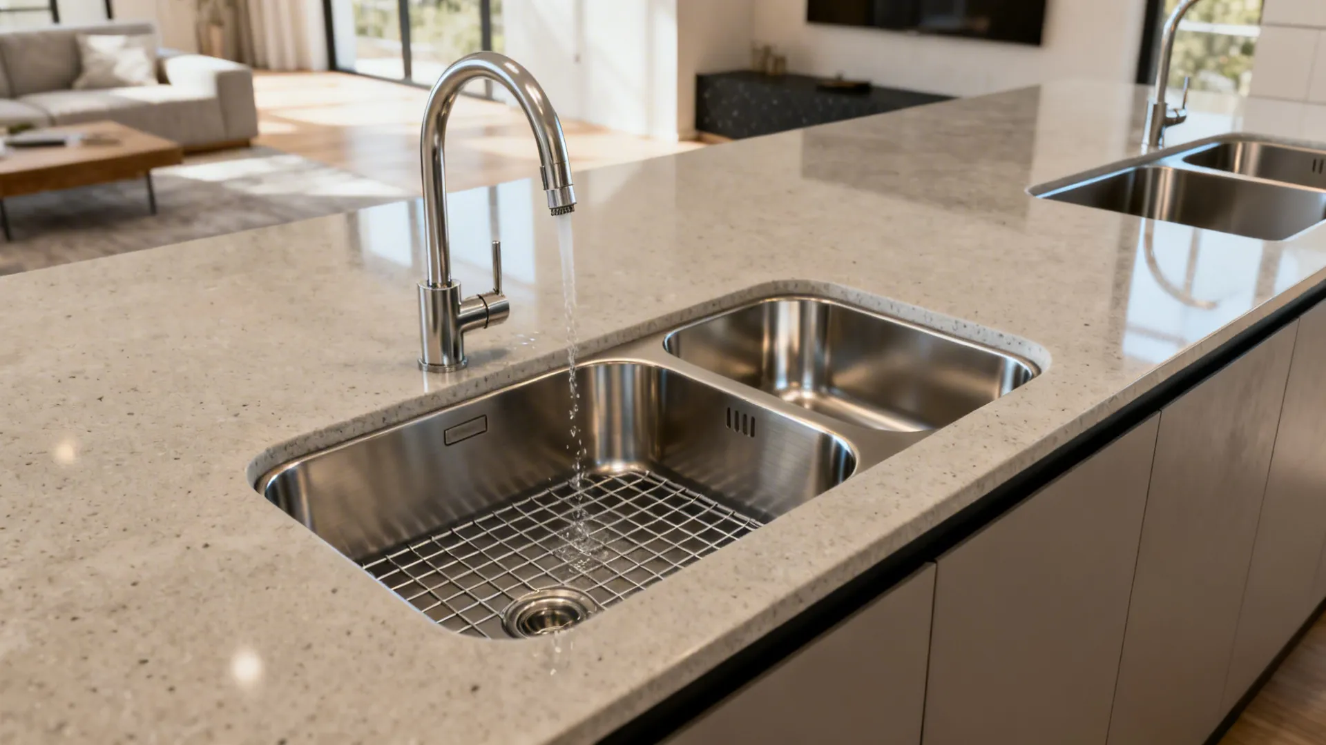 Noise, splash, and finish control