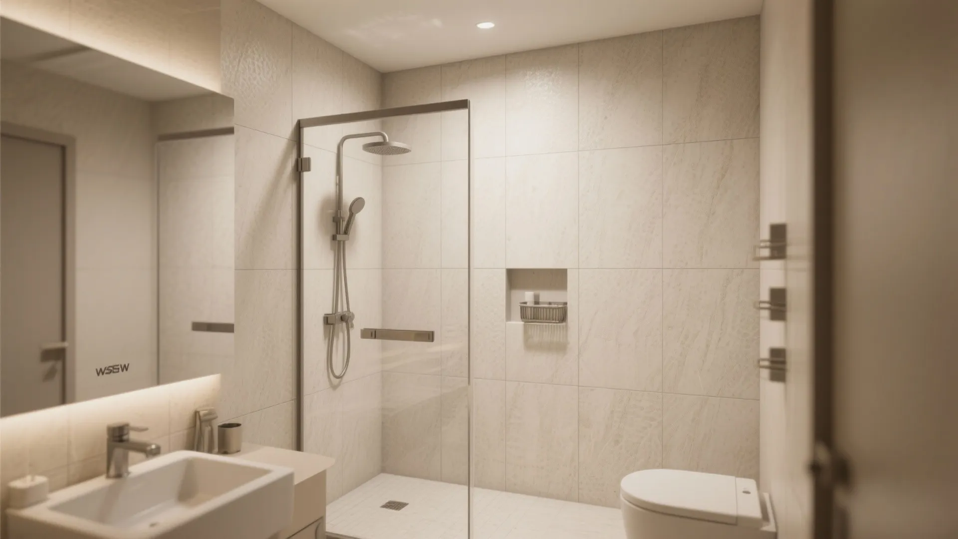 2. Use non-porous materials around wet zones