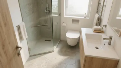 Modern Small Bathroom Design with Natural Light
